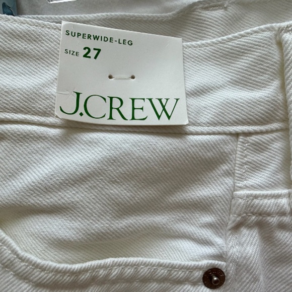 NWT J.Crew High-rise Superwide-leg Jean in White - Size 27 - Picture 8 of 12